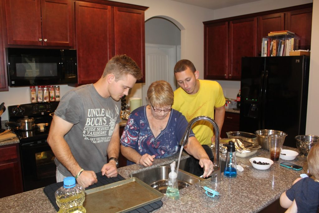 Nana teaching grandchildren corn bread recipe, Southern Cooking, Life with Queenie Blog