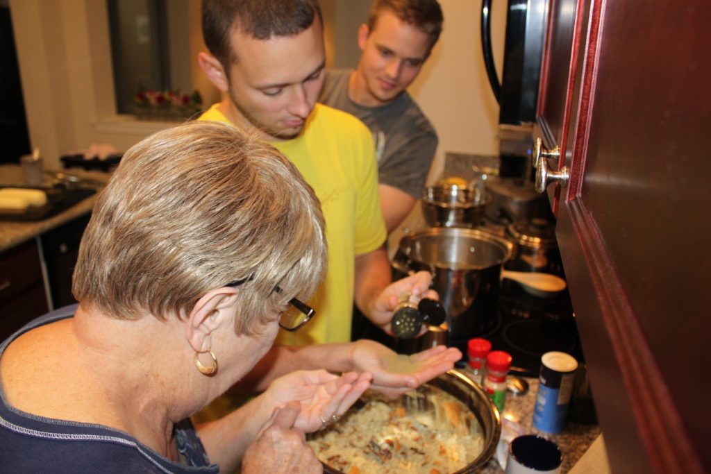 Nana teaching grandchildren corn bread recipe, Southern Cooking, Life with Queenie Blog