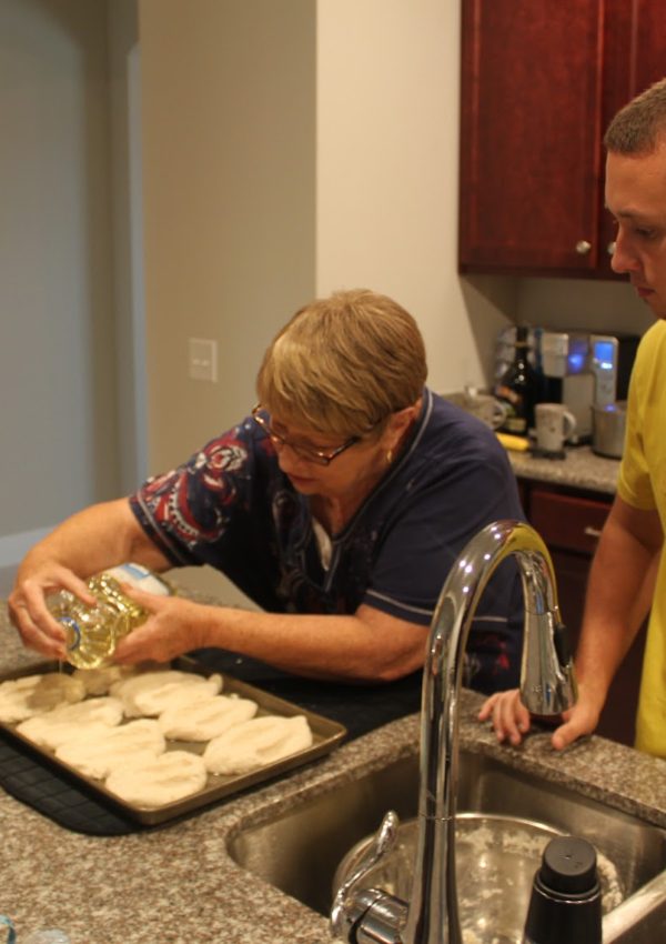 Nana teaching grandchildren corn bread recipe, Southern Cooking, Life with Queenie Blog